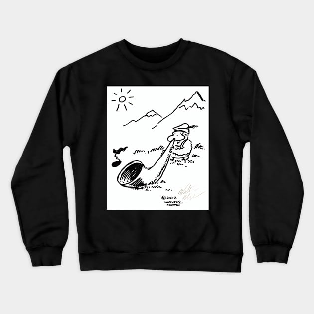 Alpenhorn Ape Crewneck Sweatshirt by WalterMoore